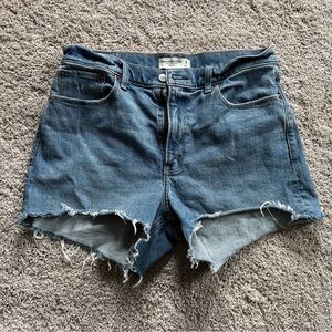 Abercrombie & Fitch Jean Shorts. Size 29. 4” Mom Short High Rise. Non smoking.